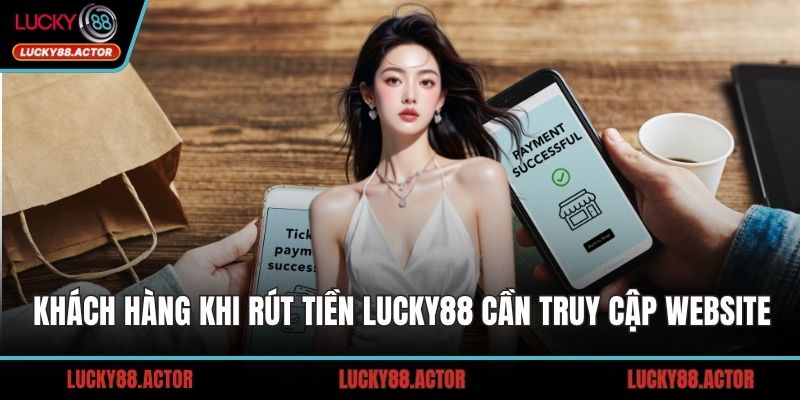 Khách hàng khi rút tiền LUCKY88 cần truy cập website